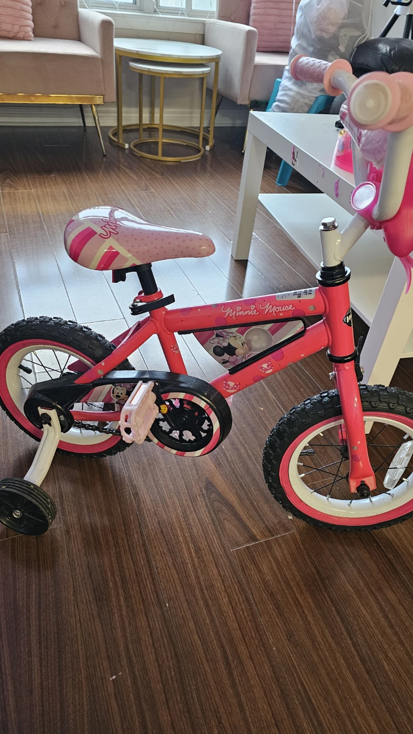 Kids Minnie Mouse Training Bike - Pink