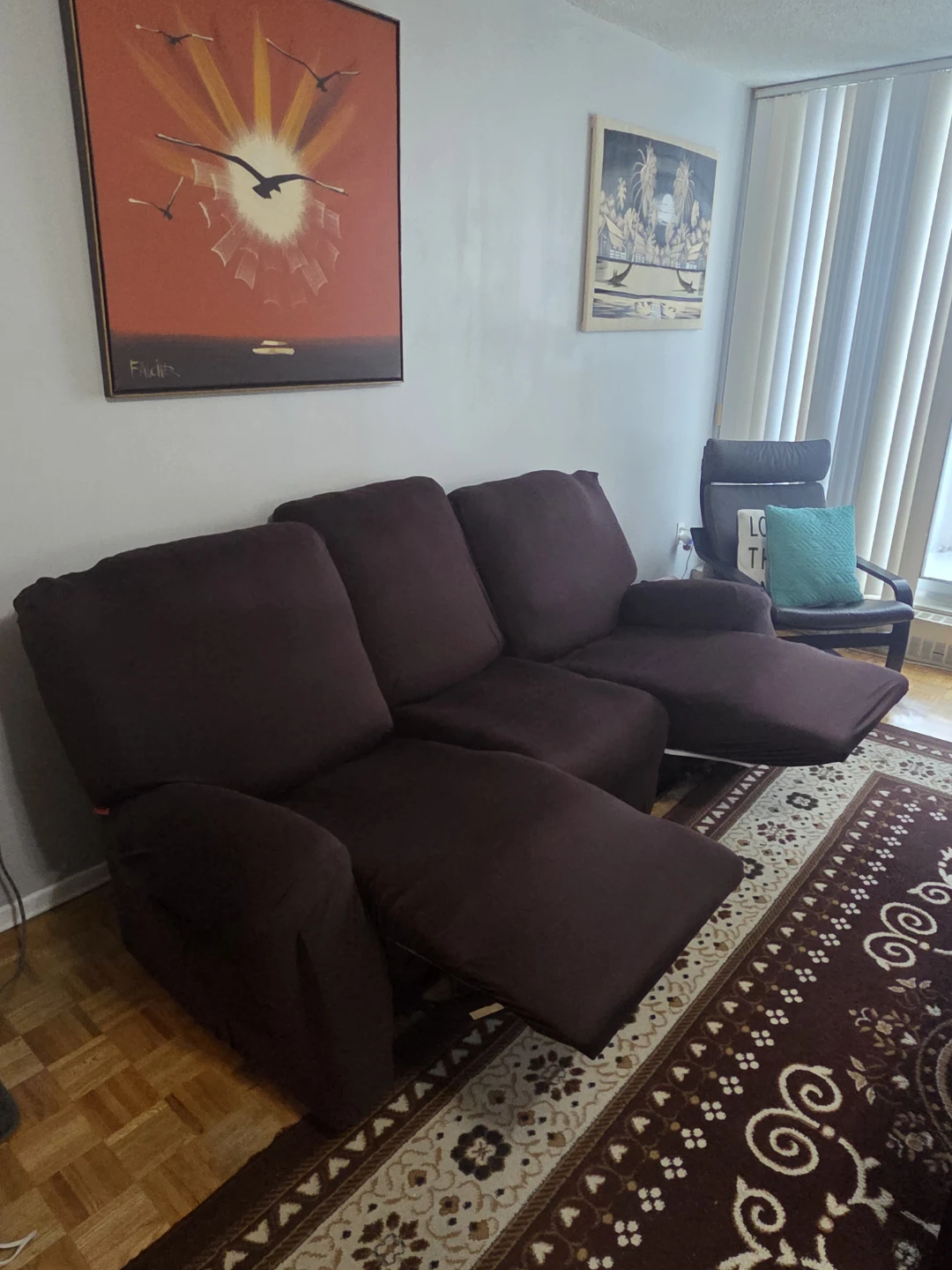 Reclining Sofa - Brown - photo 3