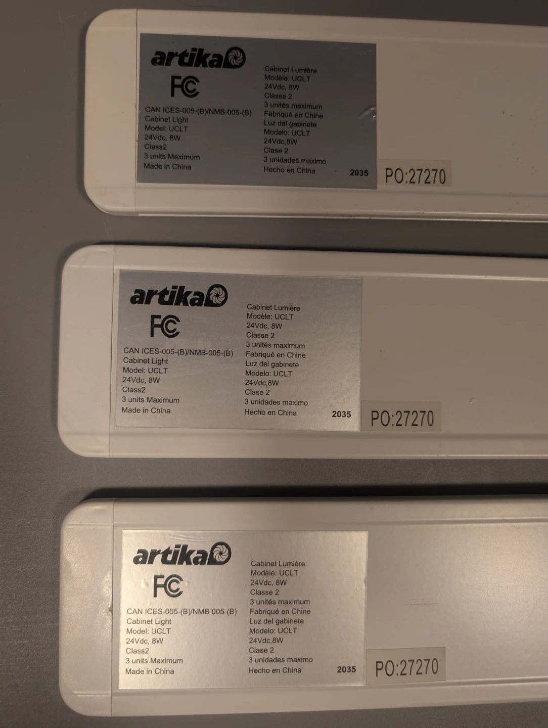 Artika Uclt Cabinet Light 3 Units Plug In Hand Motion Sensor - photo 2