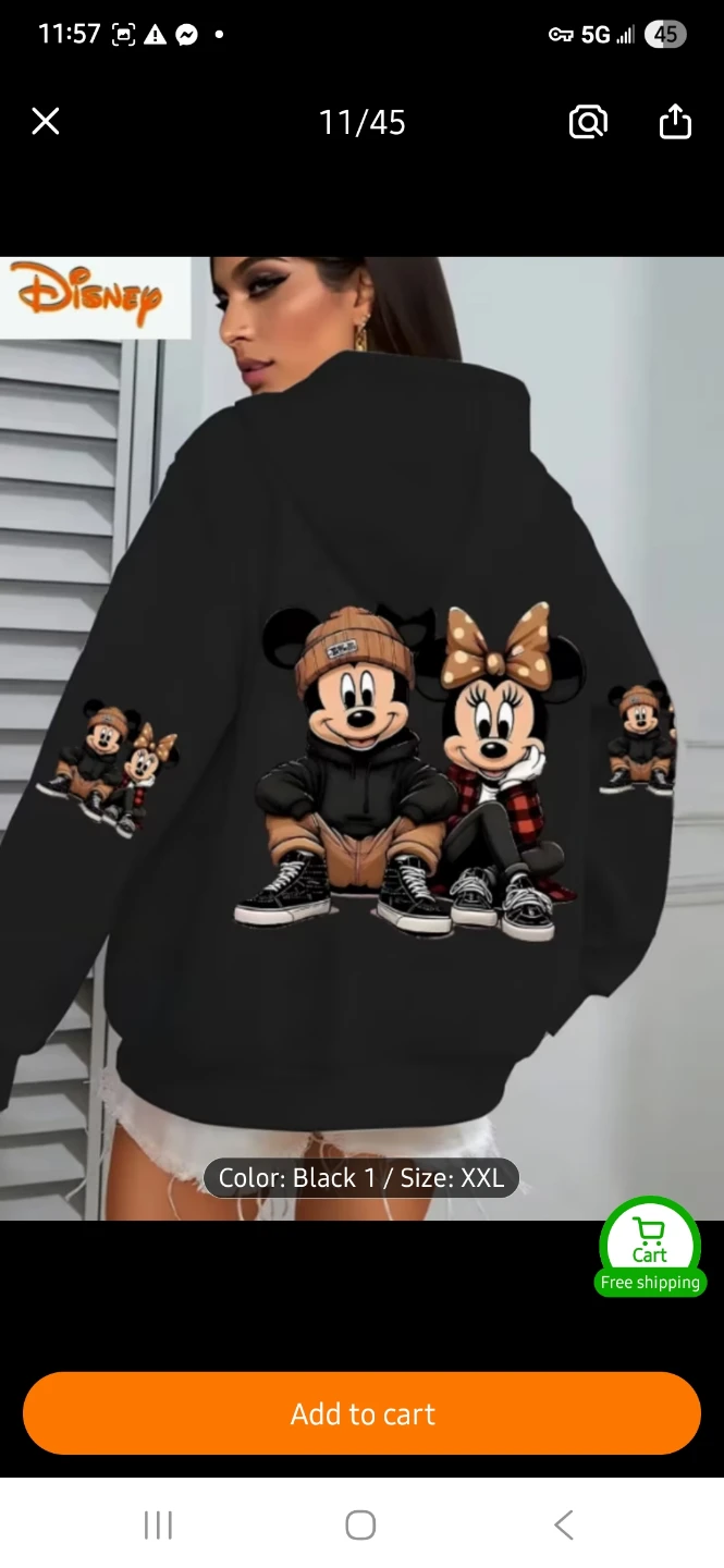NEW Disney Mickey & Minnie Mouse Zip-Up Hoodie 🐁