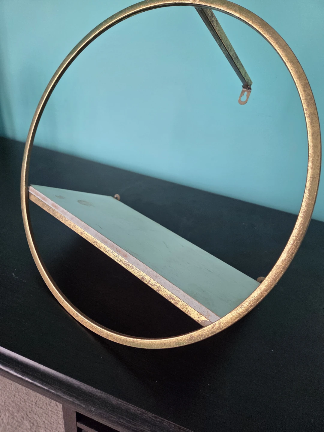Gold Circular Wall Shelf