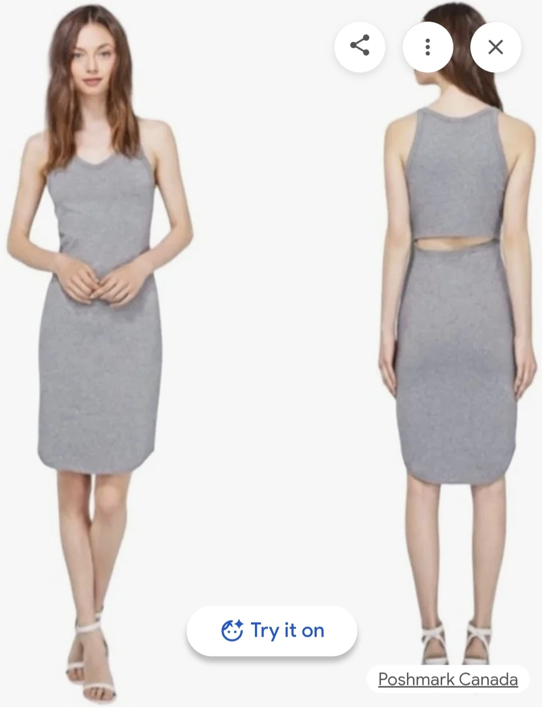 Wilfred Free Yasmin Cut Out Stretchy Knit Tank Dress Size Smal