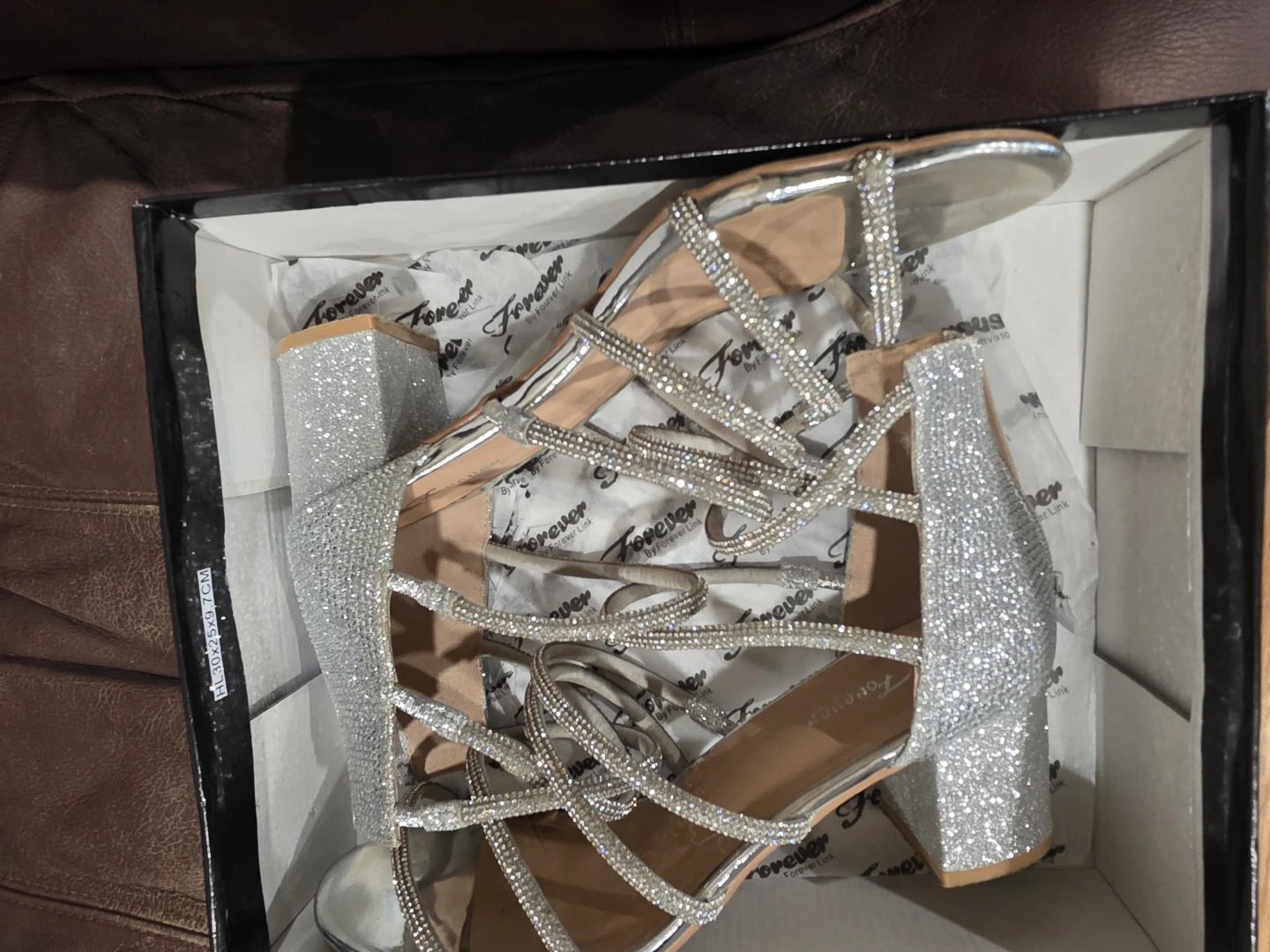 Forever Silver Heels Size 10.5
