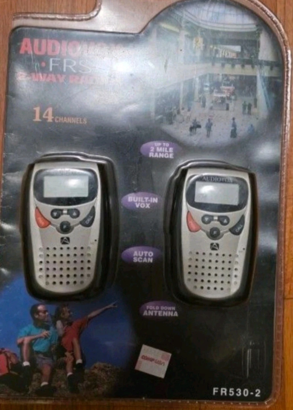 Audiovox FRS 2-Way Radios open package
