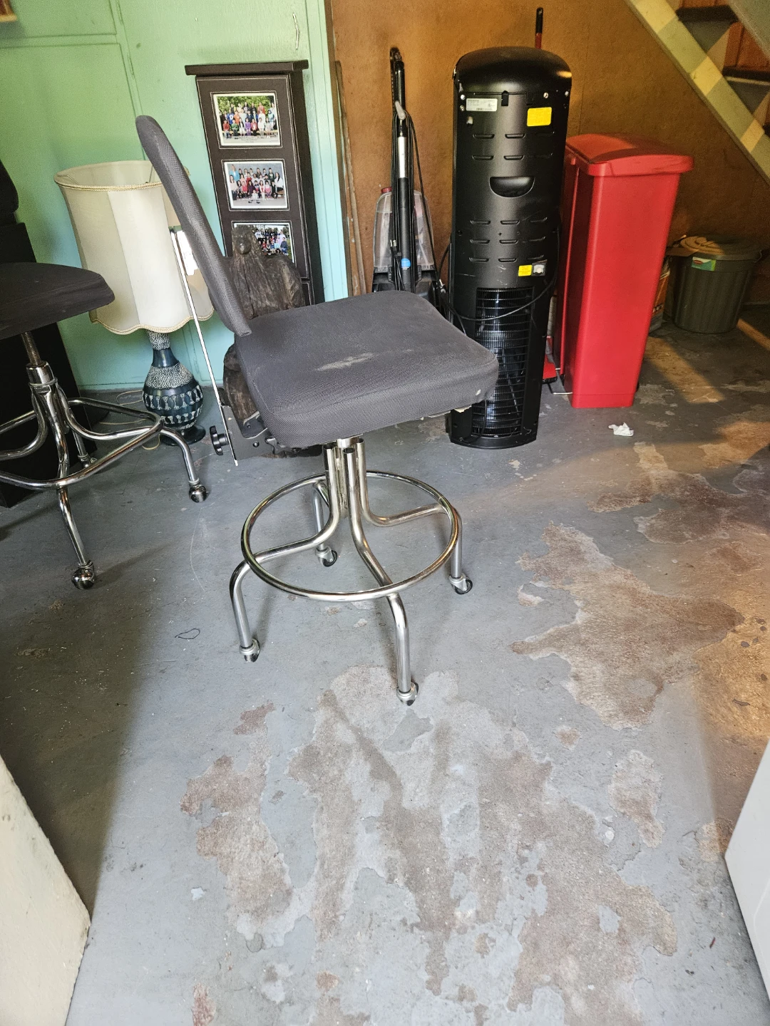 Adjustable Swivel Stool with Wheels - photo 5