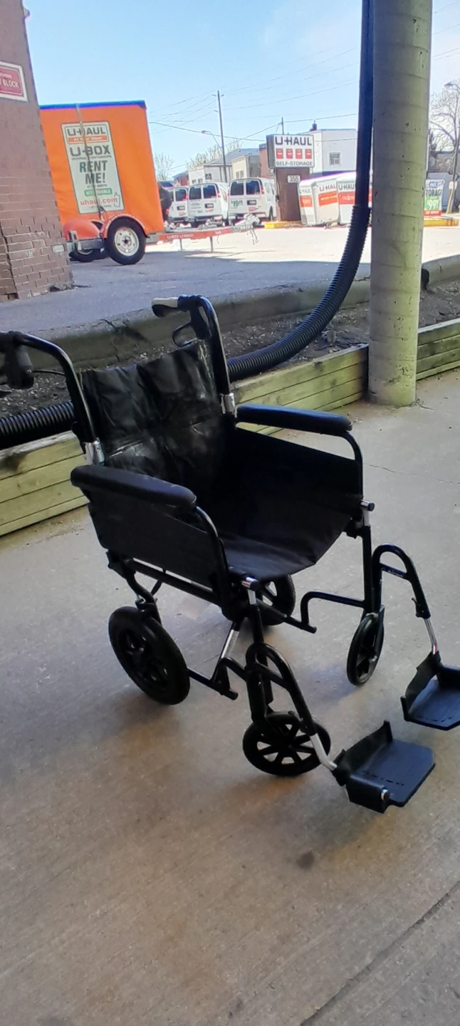 Black Transport Wheelchair - photo 2