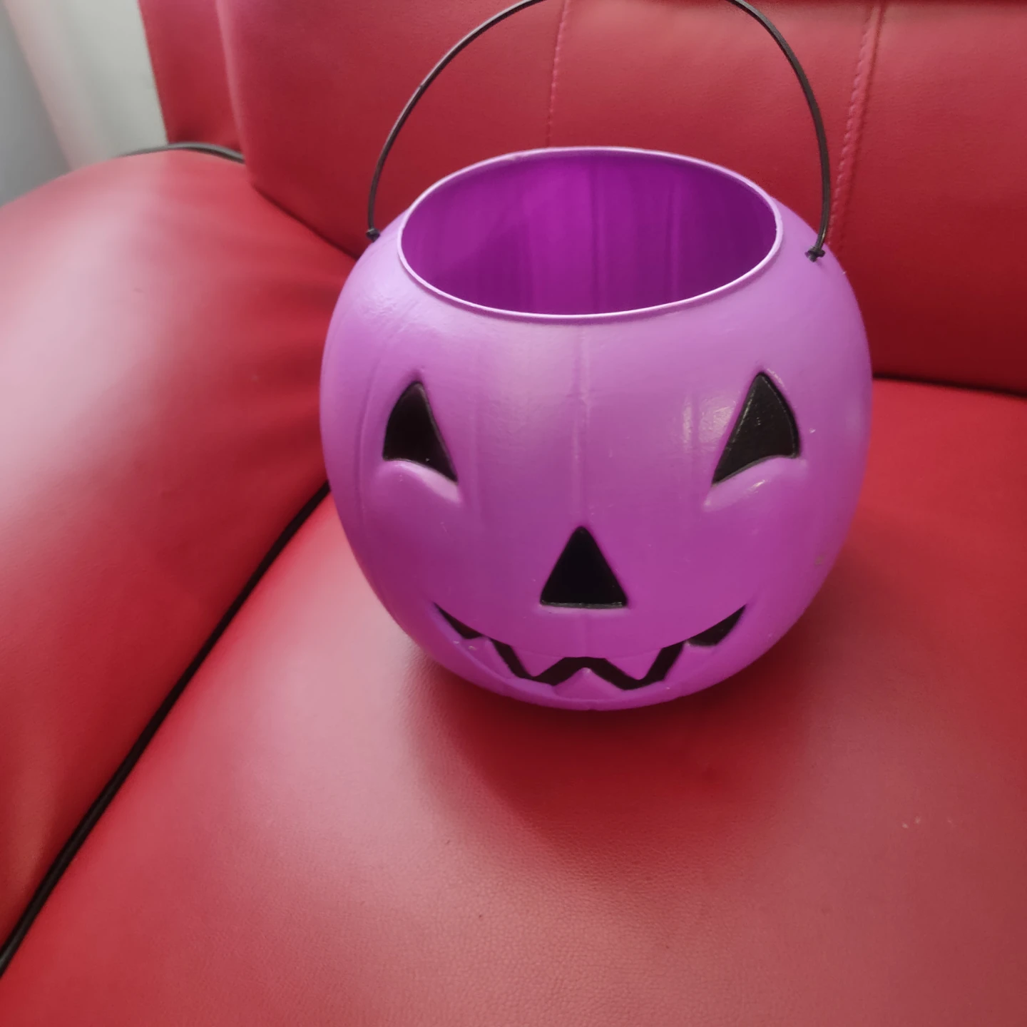 Purple Jack-o'-lantern Candy Pail