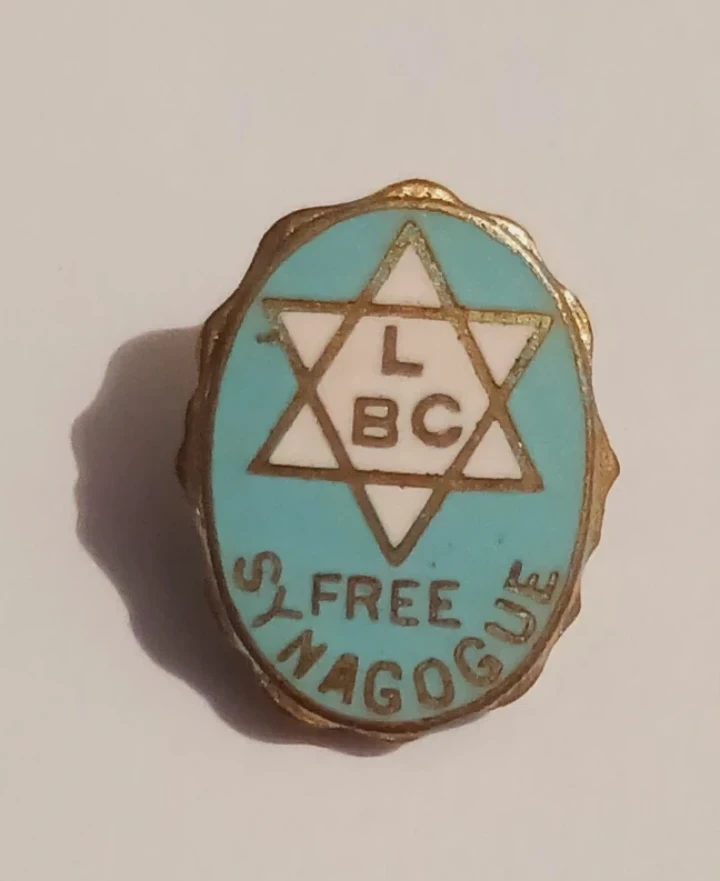Judaica Israel Star of David "LBC Free Synagogue" Enamel Pin