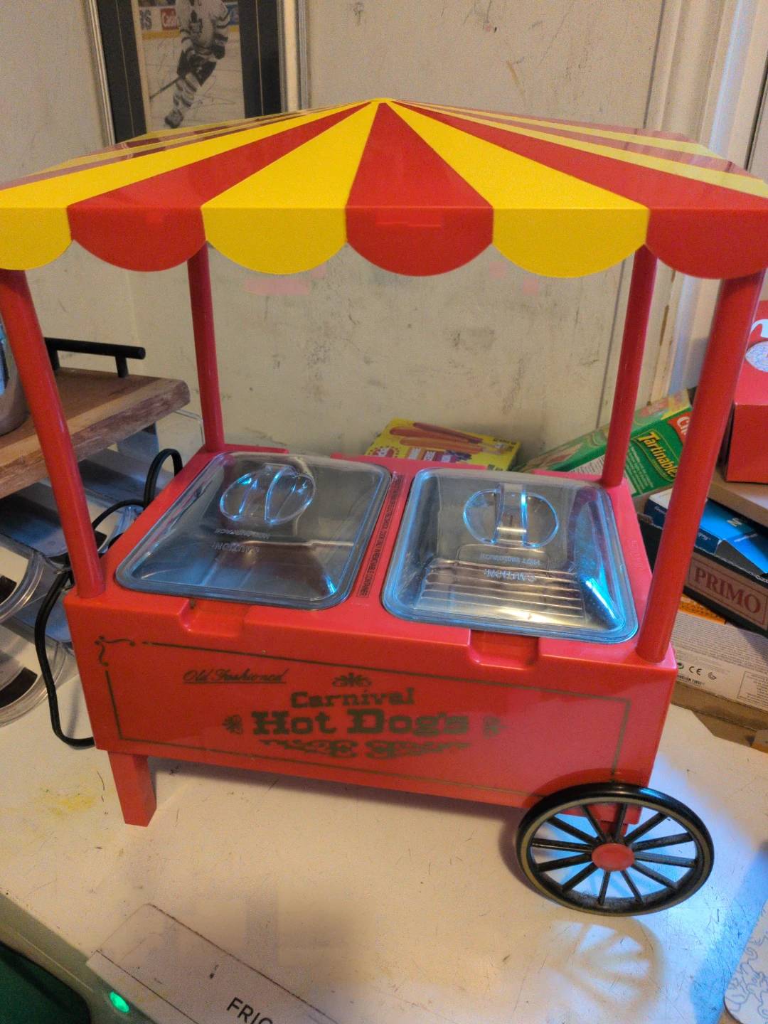 Olde Tyme Carnival Hot Dog Steamer Cart