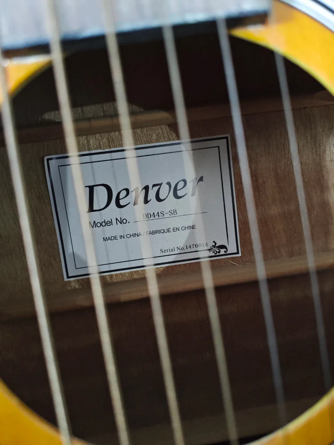 Like New Denver DD44S-SB Acoustic Guitar - photo 4