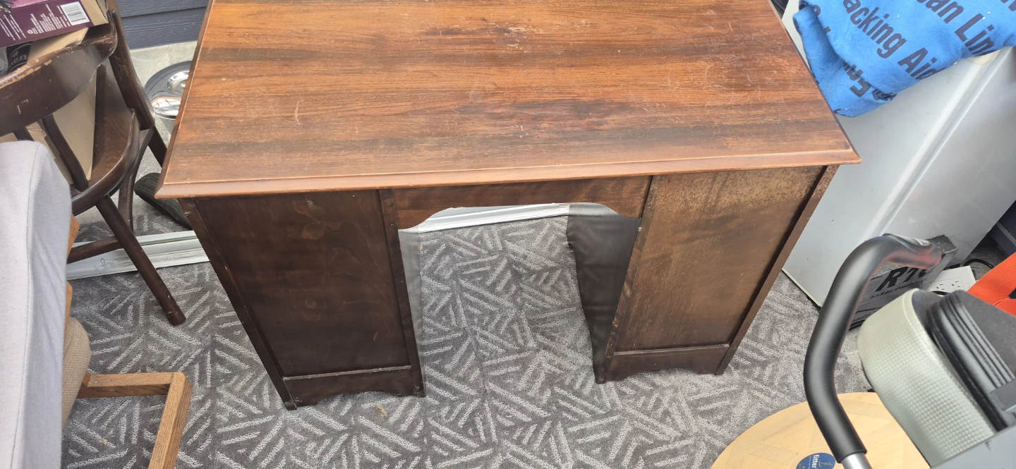 Antique Wooden Desk with Drawers - photo 4