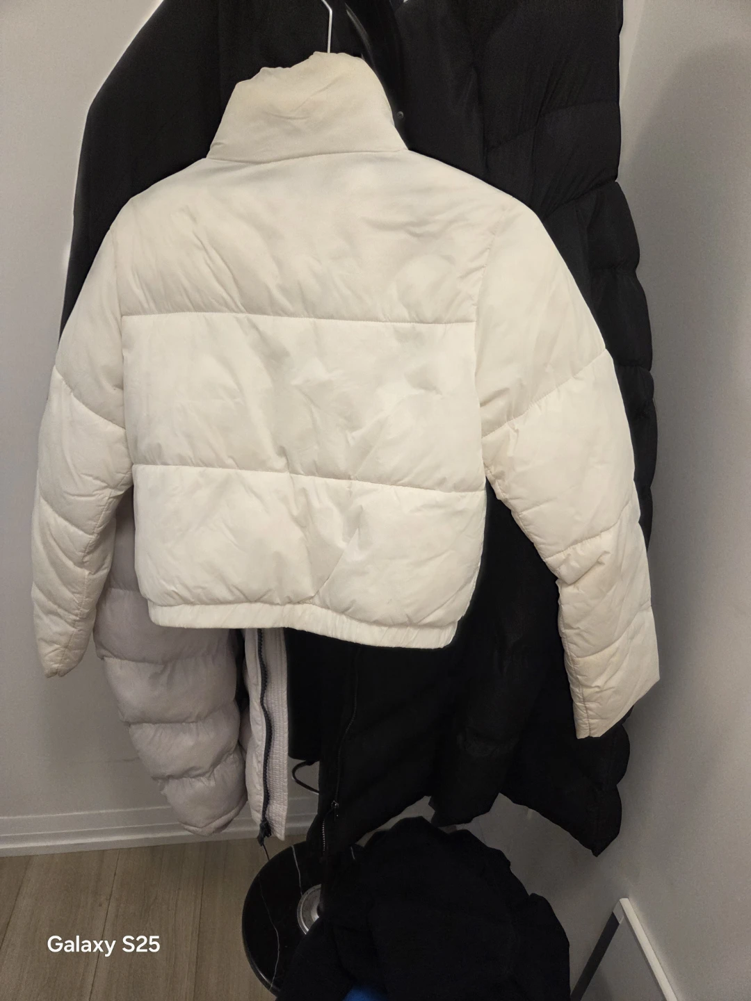 White Cropped Puffer Jacket - photo 2