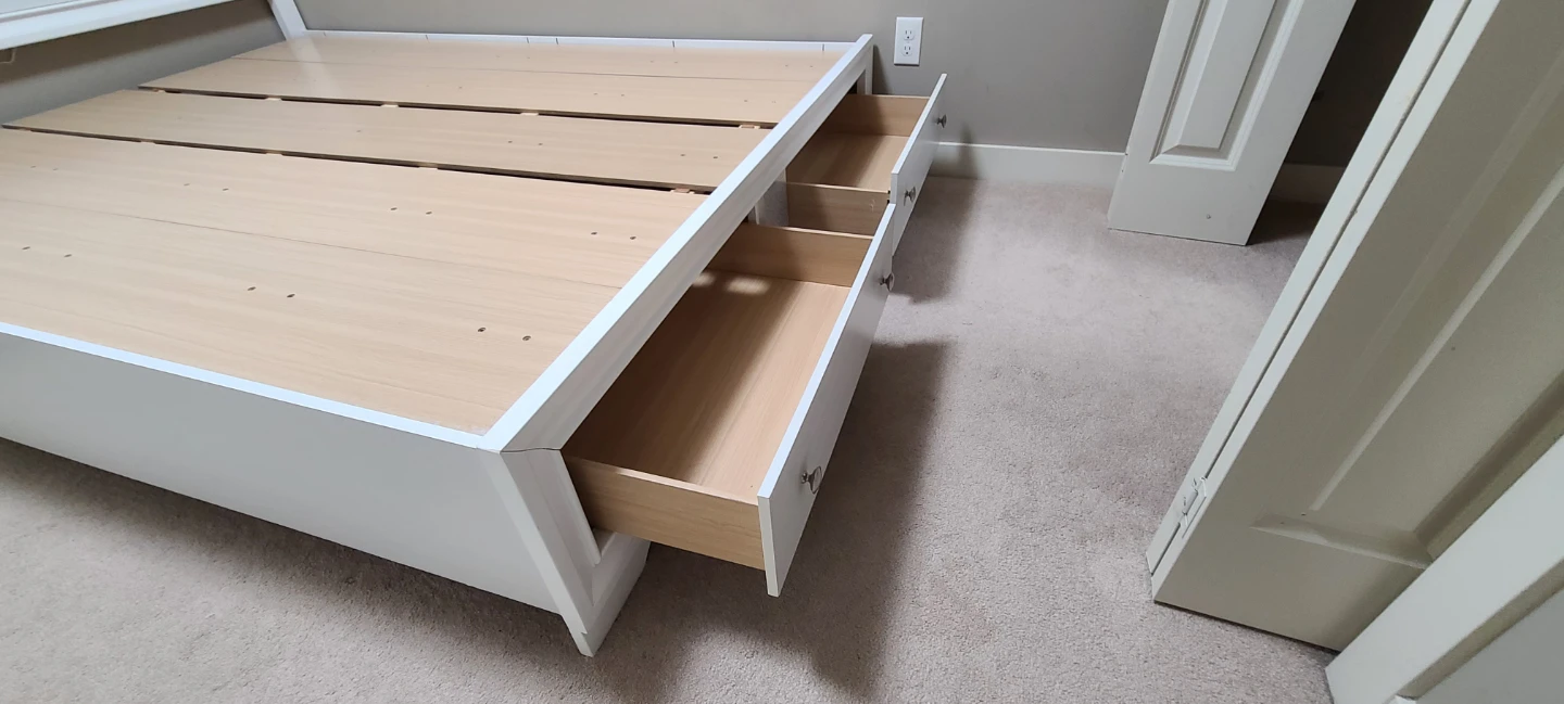 White Queen Storage Bed Frame with Headboard - photo 5