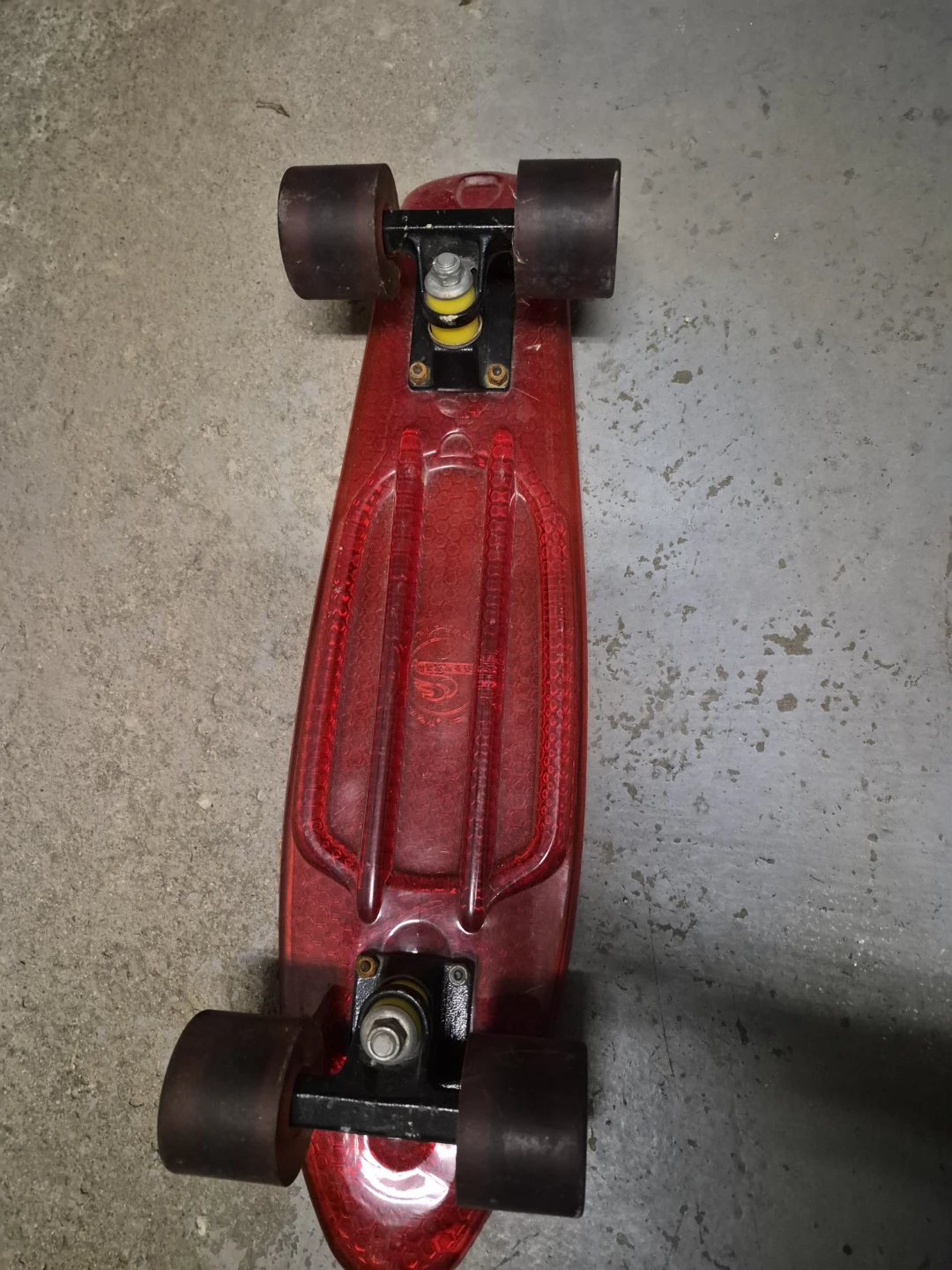Cruiser Skateboard Red Translucent