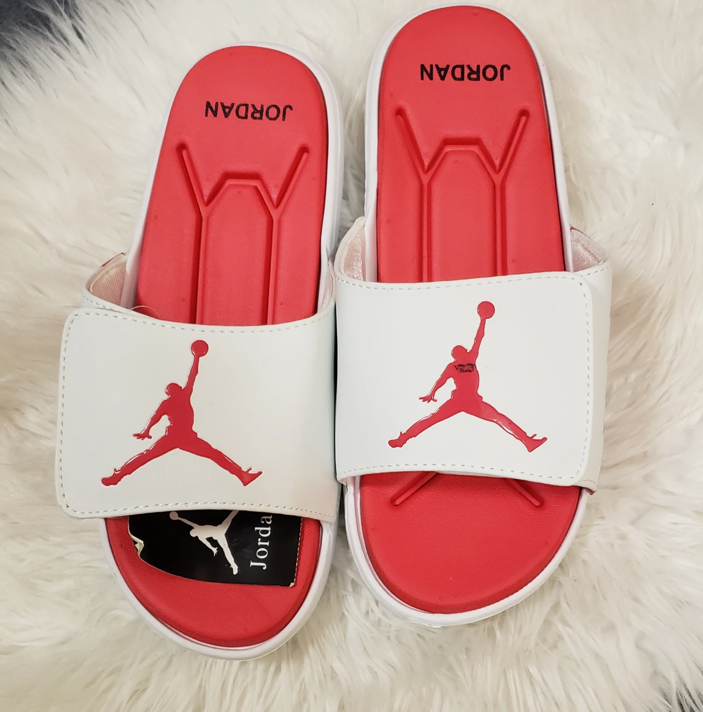 Brand new Jordan Summer Compy Flip -flops  White Red - photo 2