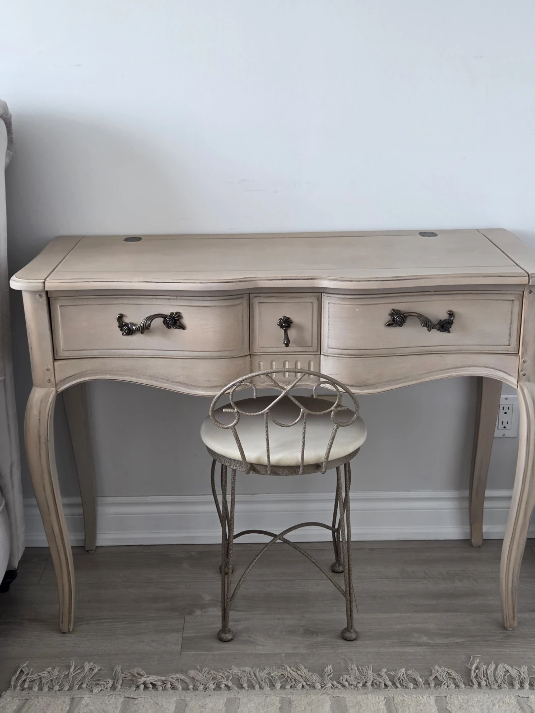 Vintage Vanity Table with Stool