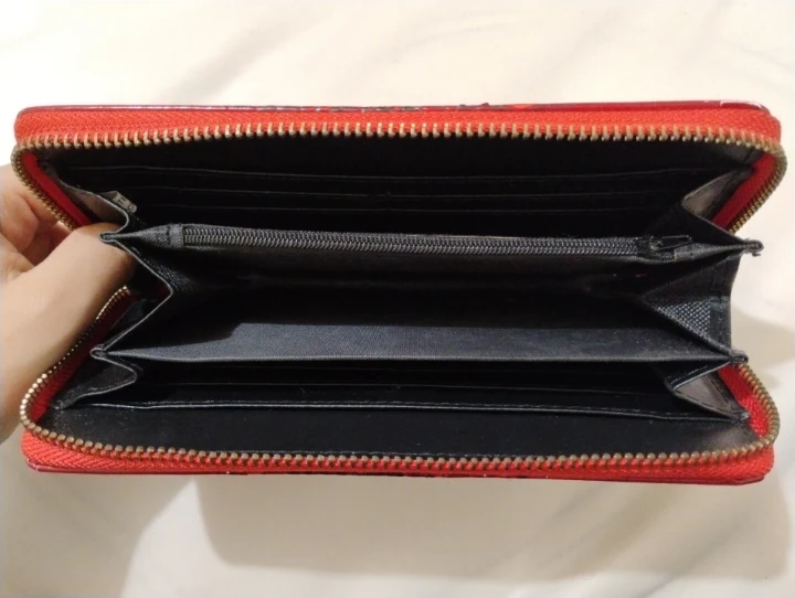 Red Croc Embossed Zip Around Wallet - photo 2