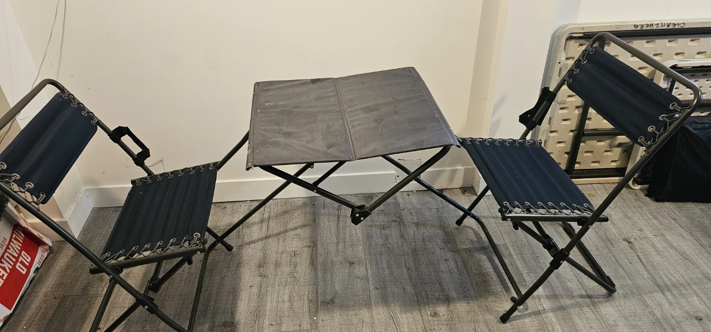 Portable Folding Camp Table and Chairs Set