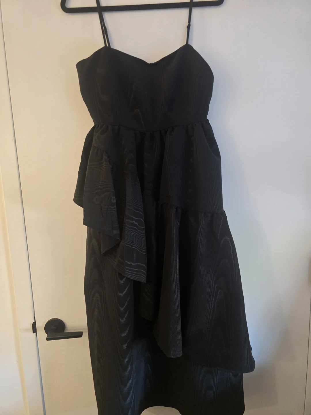 Kate Spade Black Tiered Midi Dress Size S