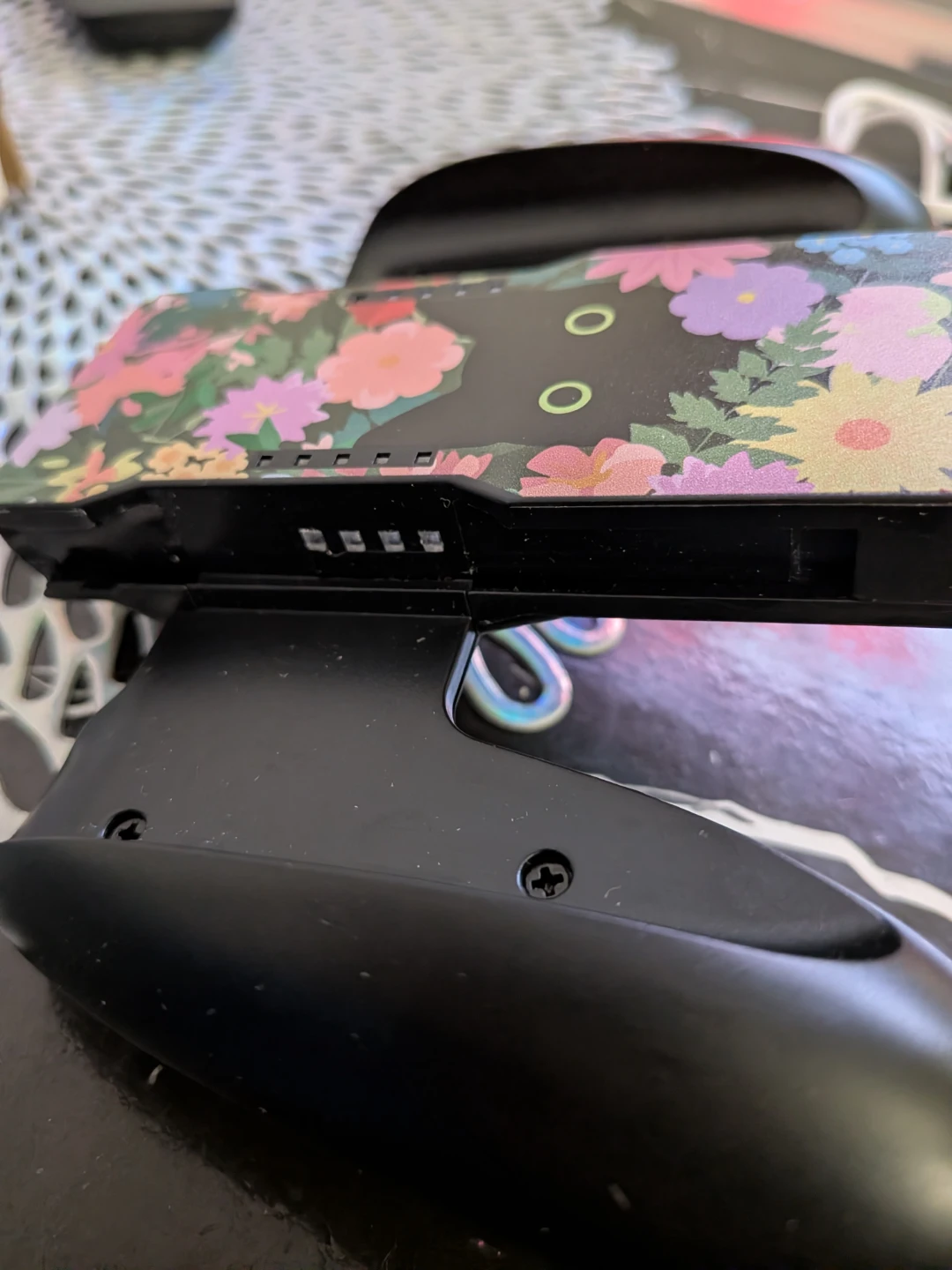Nintendo Switch Joy Con Grip with Floral Cat Design - photo 4