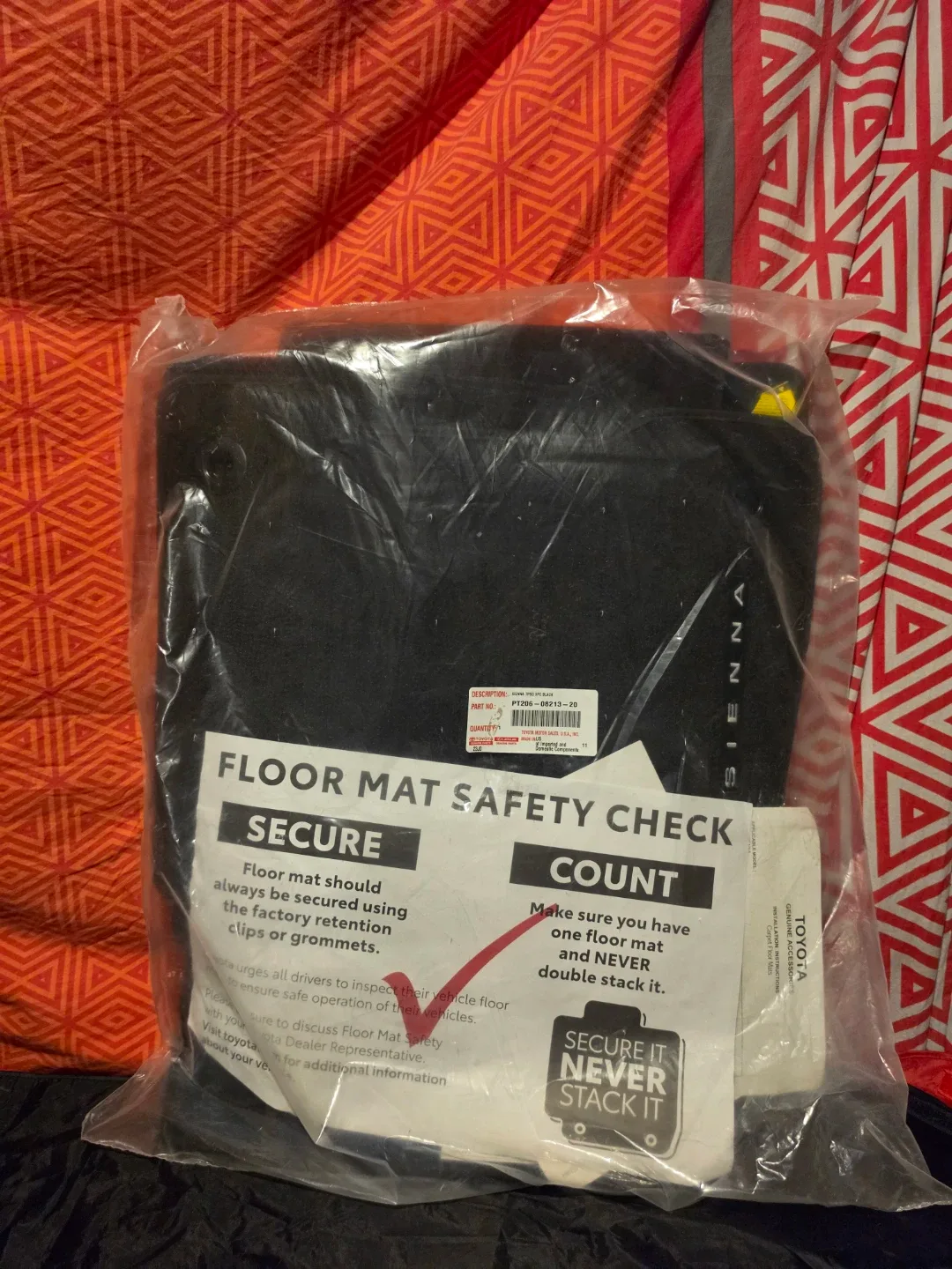 New Genuine Toyota Sienna Carpet Floor Mats – 7 Passenger
