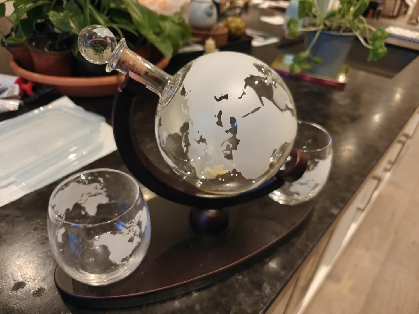 Globe Decanter Set with 2 Glasses - photo 2