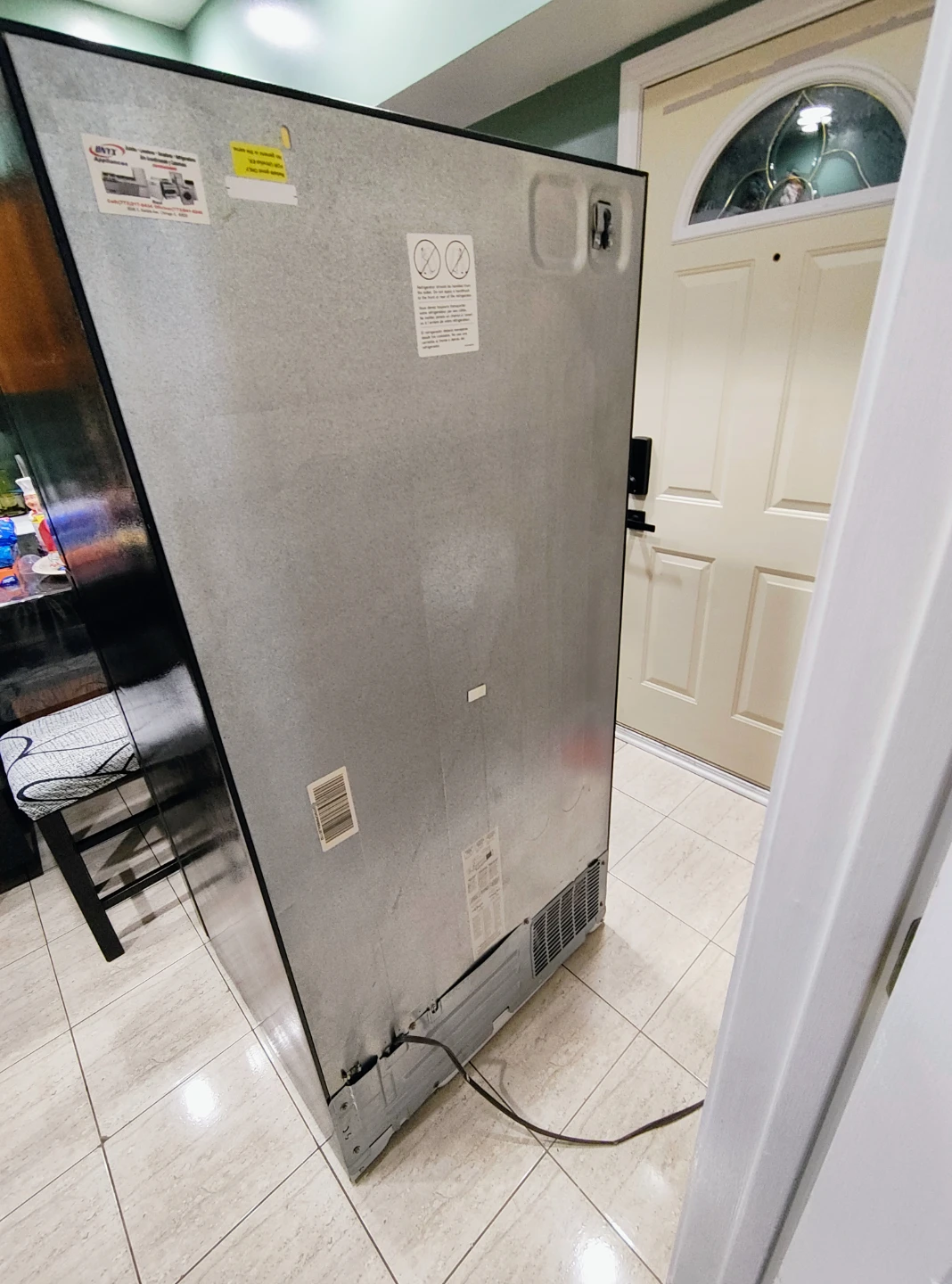 Black Top-Freezer Refrigerator - photo 2