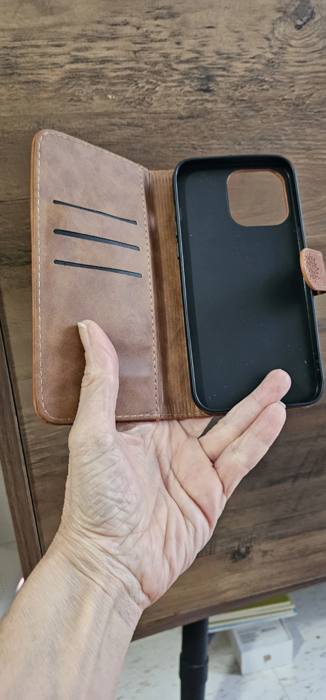 Brown Embossed Mandala Wallet Phone Case