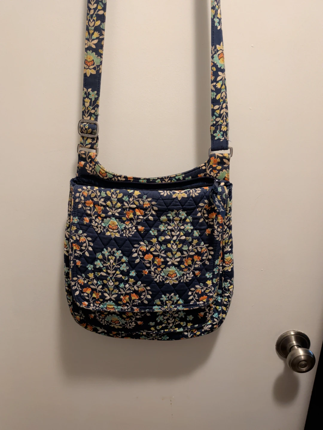Vera Bradley Crossbody Bag - Blue Floral Pattern