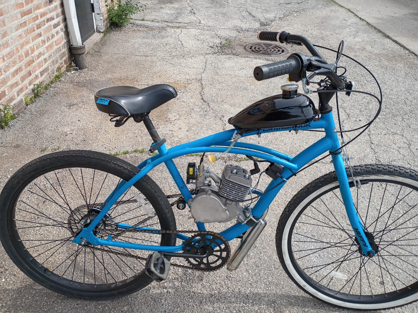 2 stroke motorized bicycle, brand new build