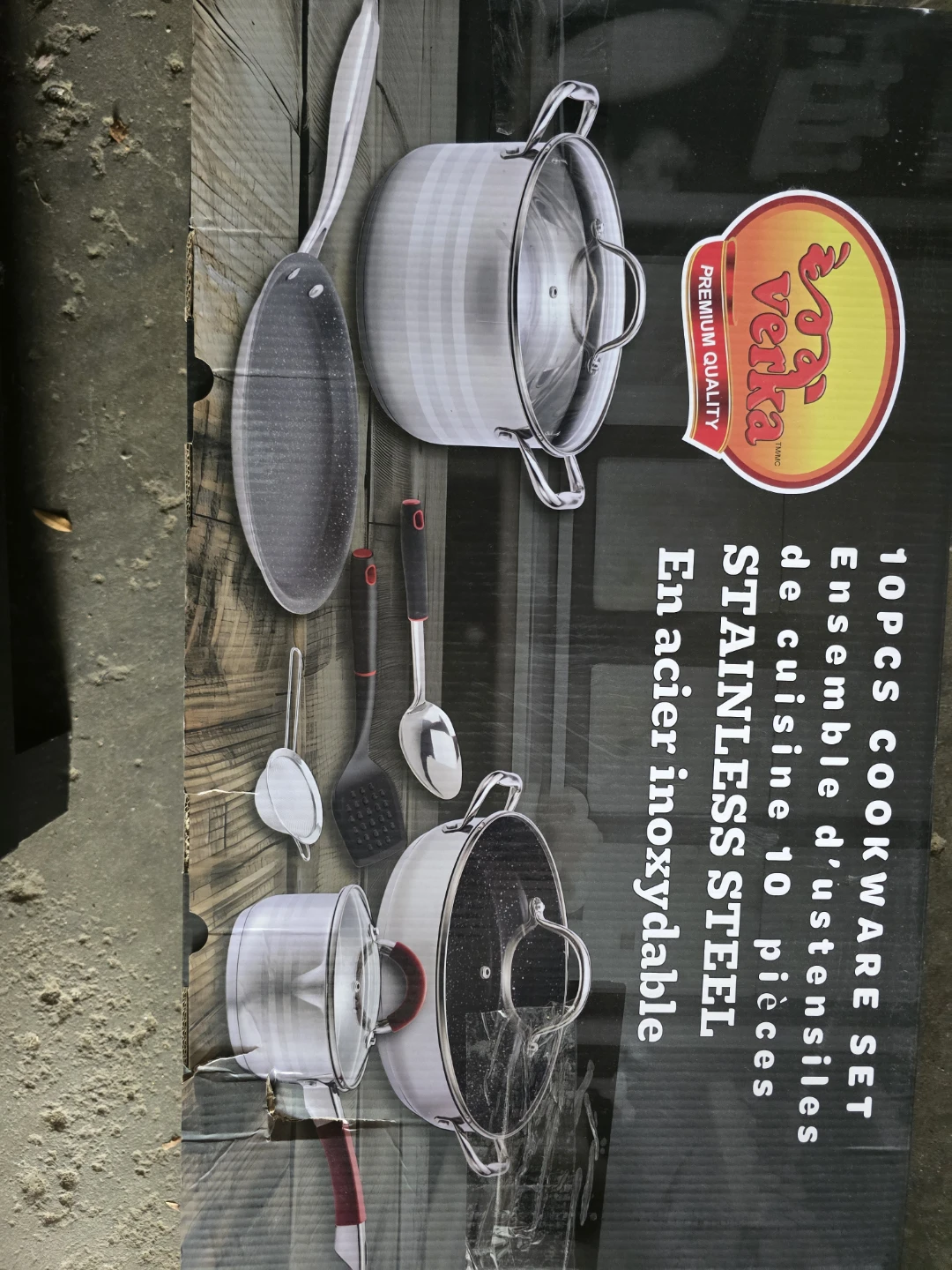 Verka 10 Piece Stainless Steel Cookware Set