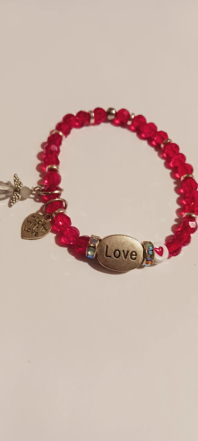 Beaded Bracelet with "Love" Charms - photo 2