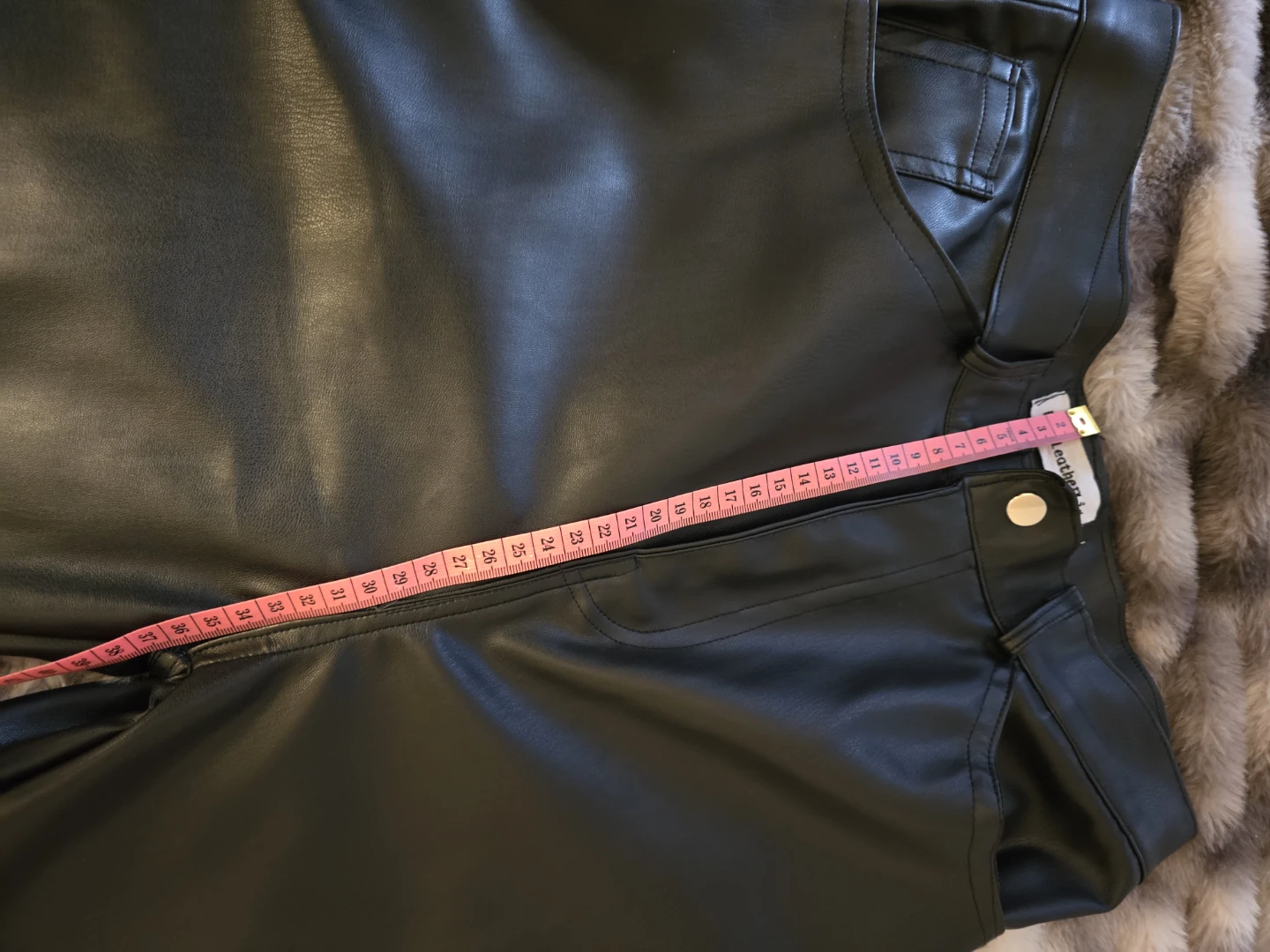 Black Faux Leather Pants - photo 4