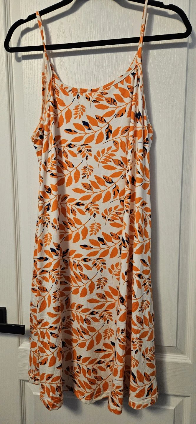 WENEEDU White Leaf Print Dress XL - photo 2