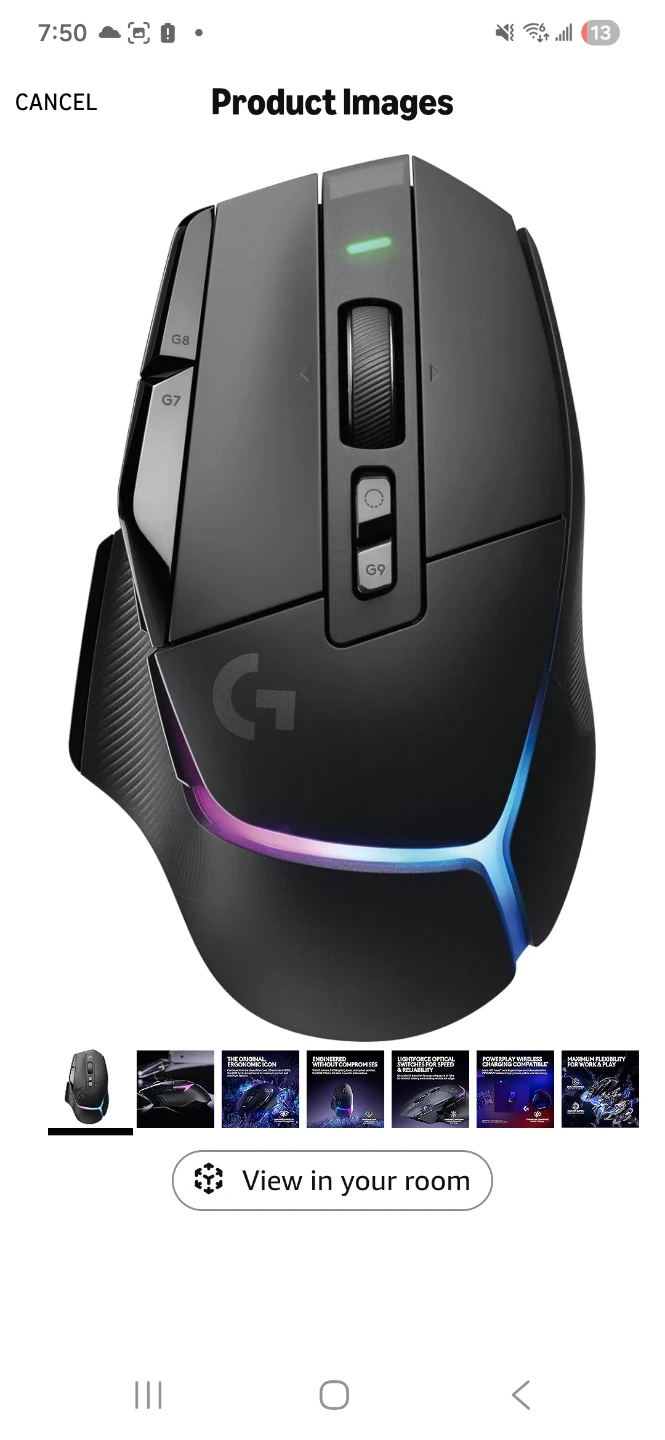 Logitech G502 X PLUS Wireless Gaming Mouse