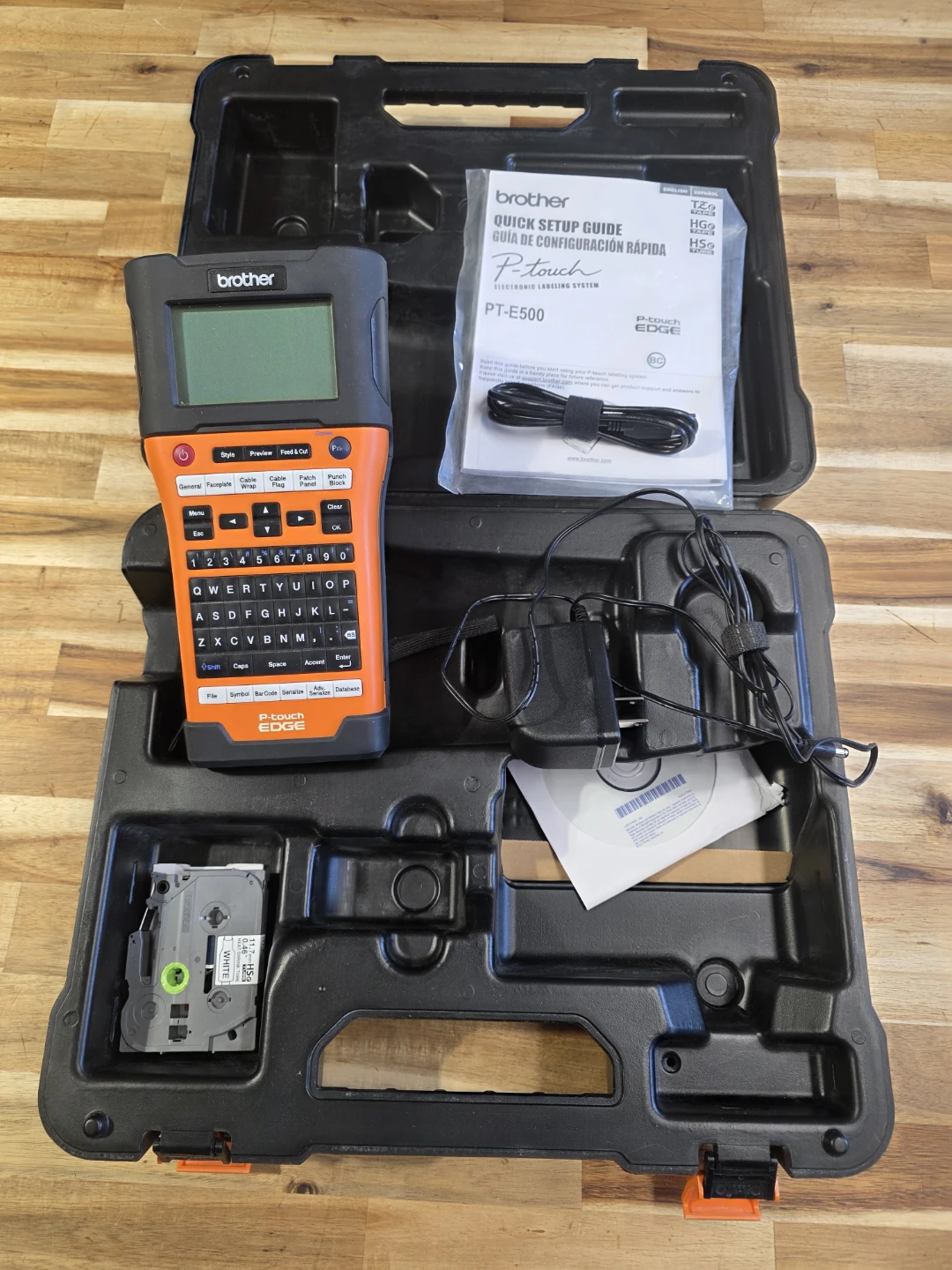 Brother P-touch EDGE PT-E500 Label Maker with Case