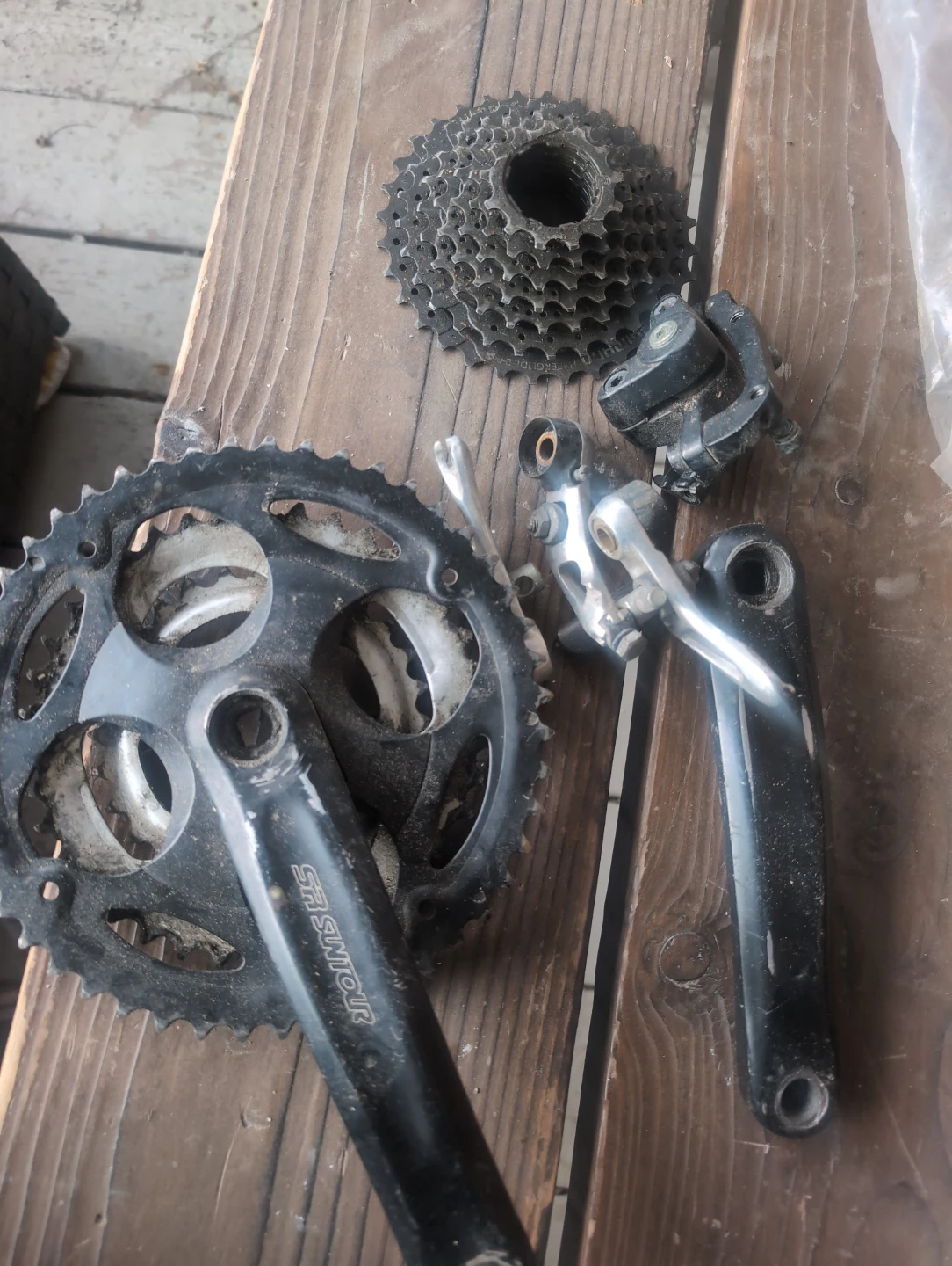 Shimano SR Suntour Crankset and Cassette - photo 3