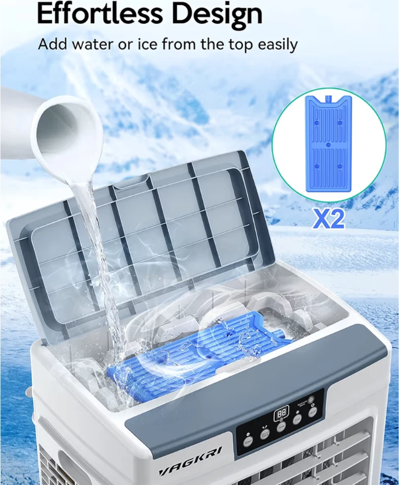 VAGKRI Swamp Cooler, 3100CFM Evaporative Air Cooler with 3 Modes - photo 2