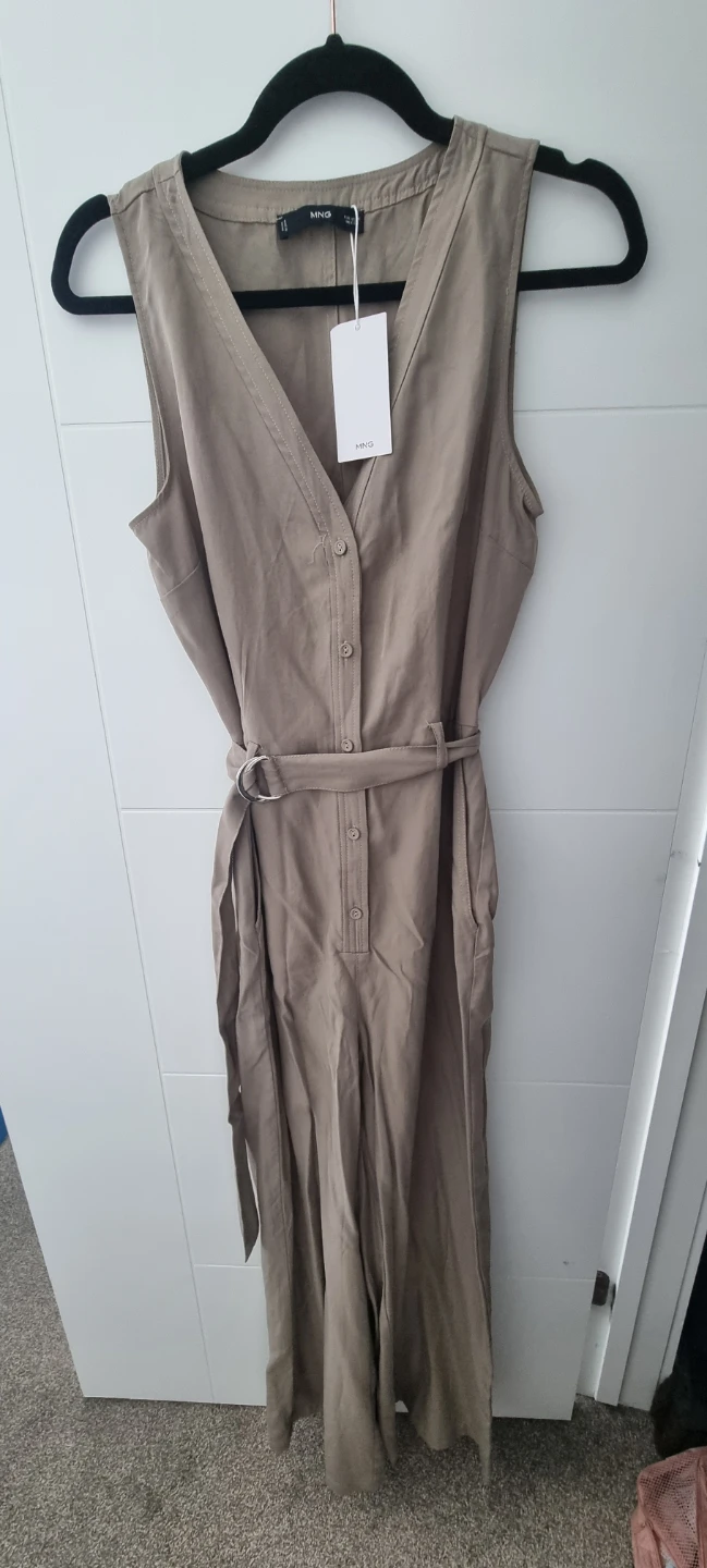 Mango Women's Size S Jumpsuit - Khaki