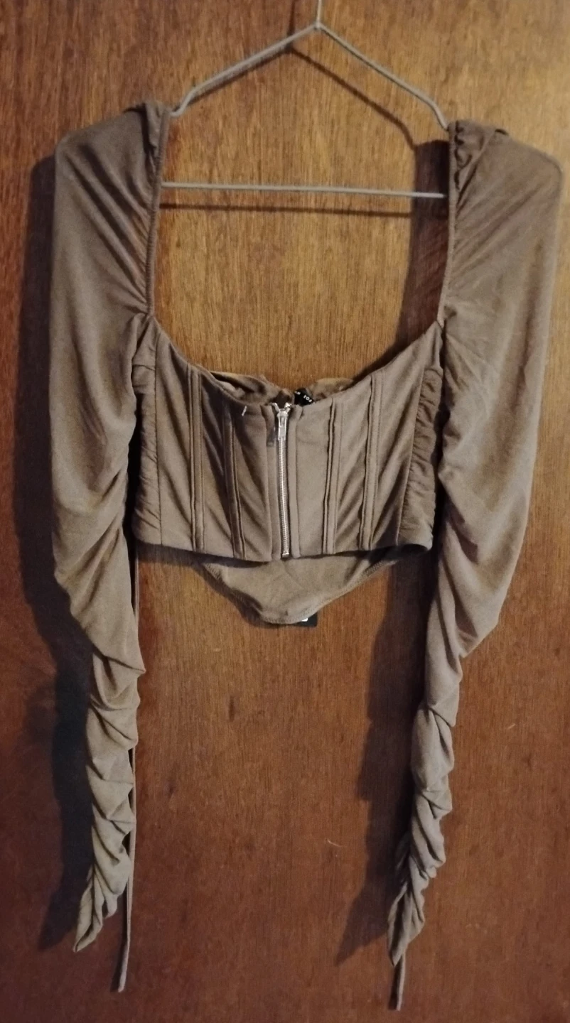 Taupe Ruched Corset Top WILO brand - photo 2