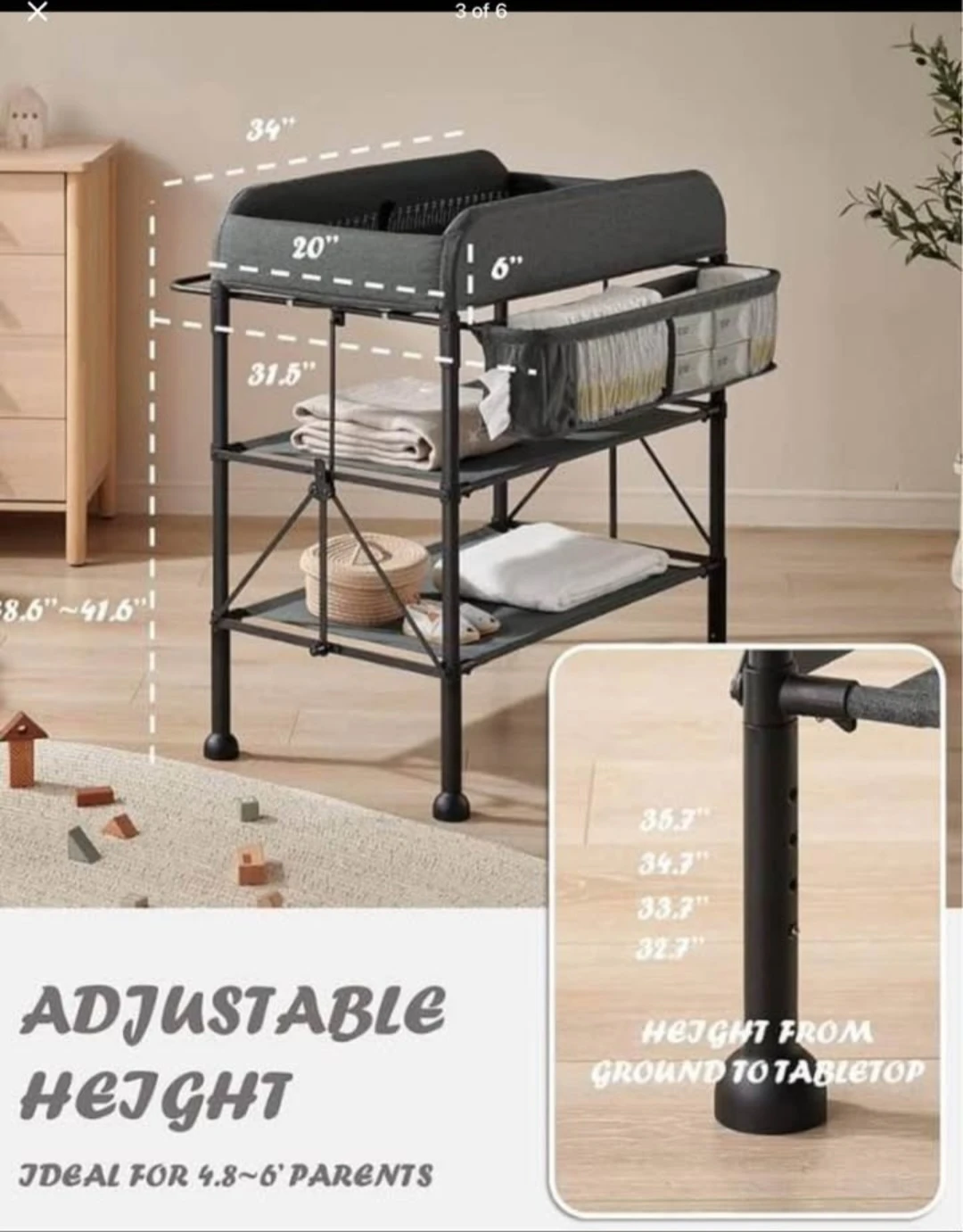 Diaper changing station- never used/ new - photo 2