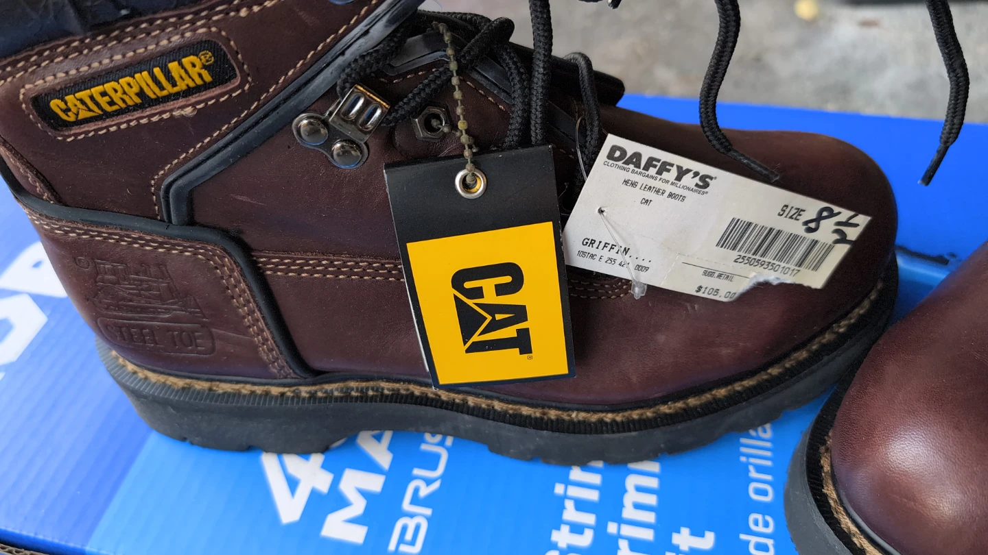 Caterpillar Men's Leather Work Boots Size 8.5 - photo 2