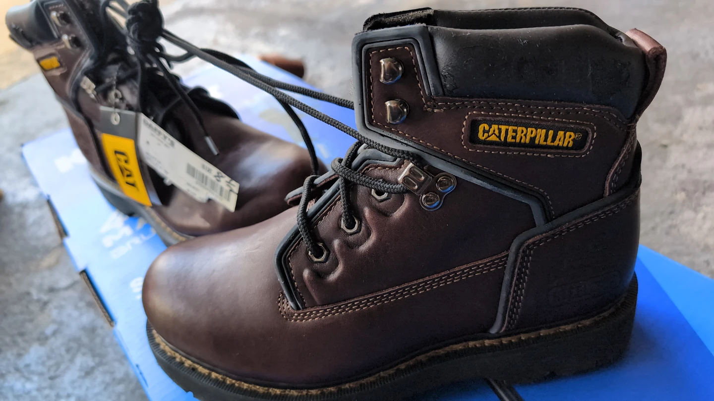 Caterpillar Men's Leather Work Boots Size 8.5 - photo 3