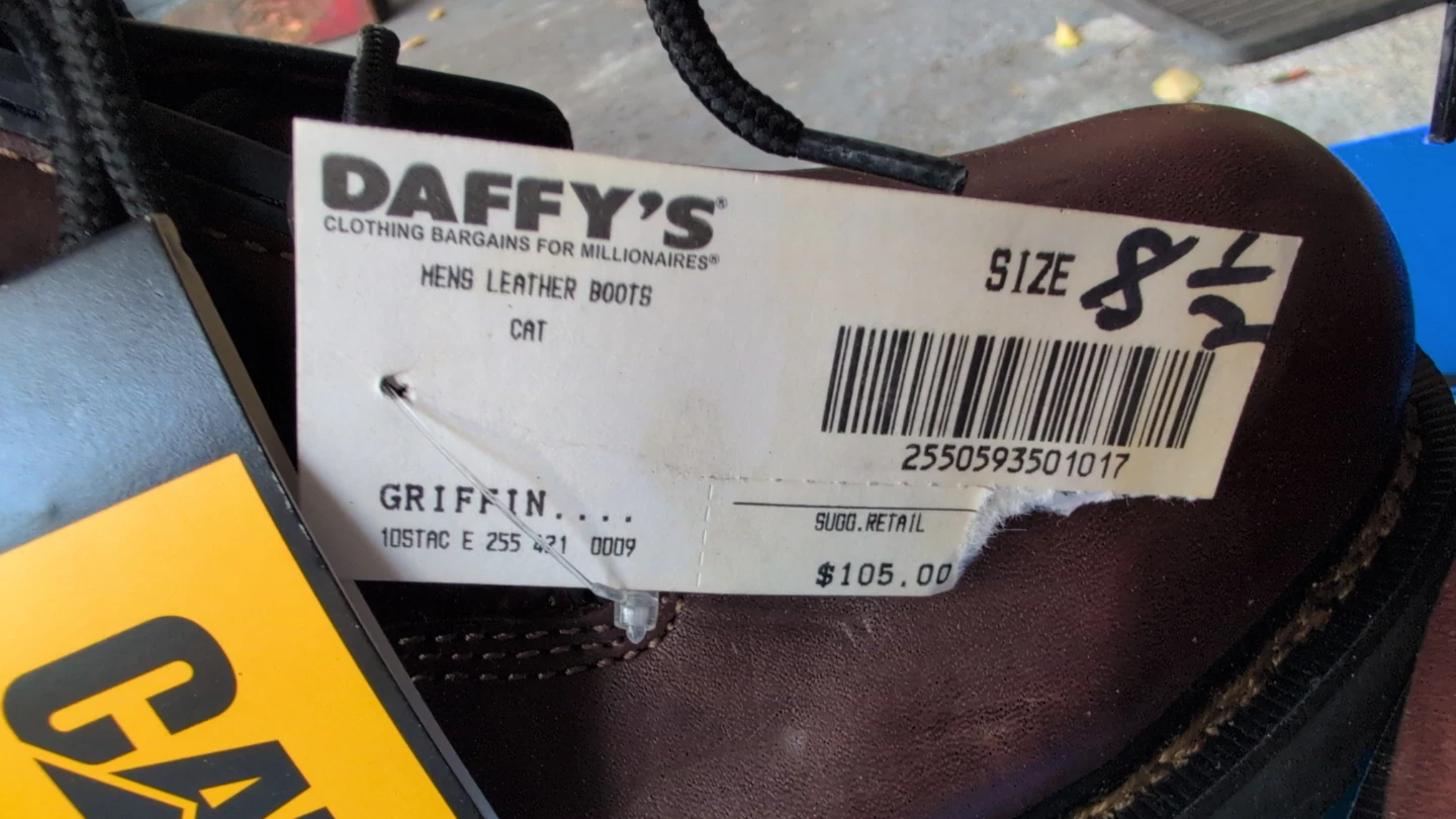 Caterpillar Men's Leather Work Boots Size 8.5 - photo 4