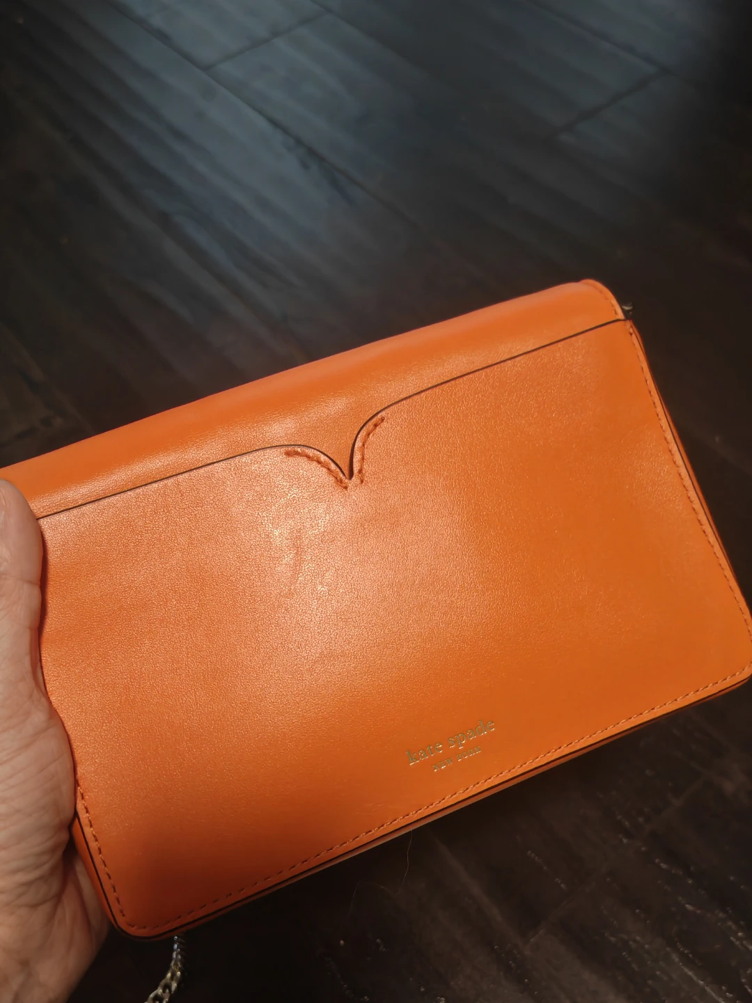 Kate Spade Orange Leather Wallet Crossbody Bag - photo 3
