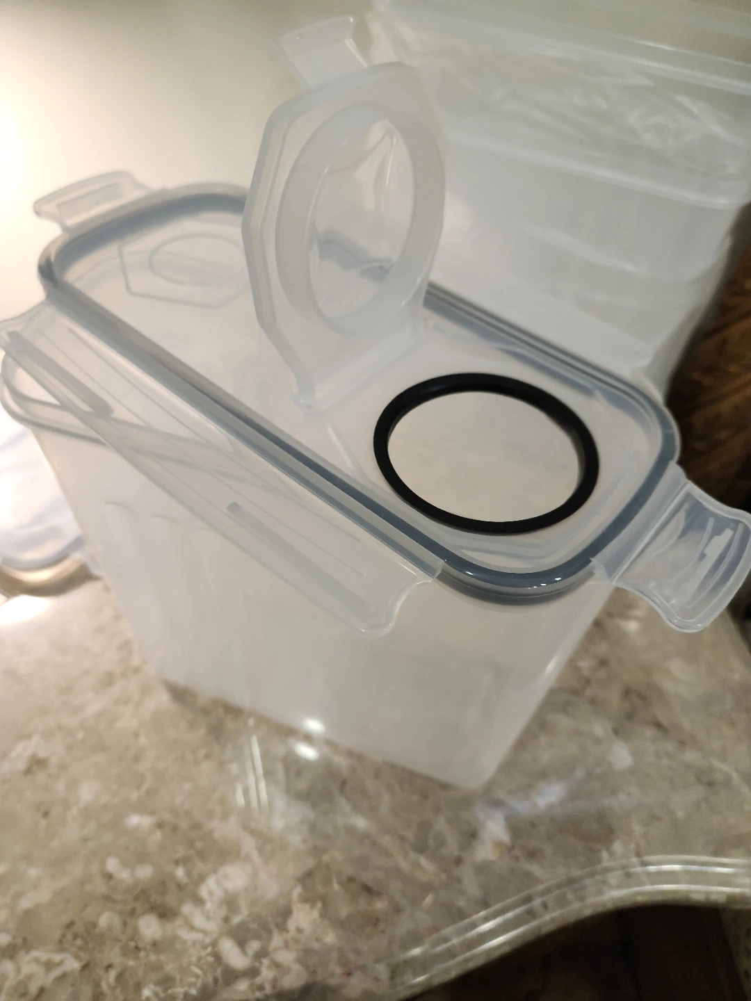 Set of 3 Clear Food Storage Containers with Lids - photo 2