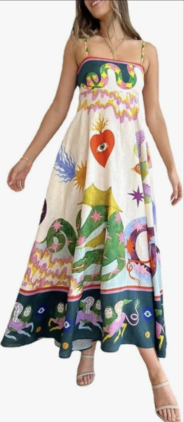 Maxi Grafitti Print Dress - photo 2