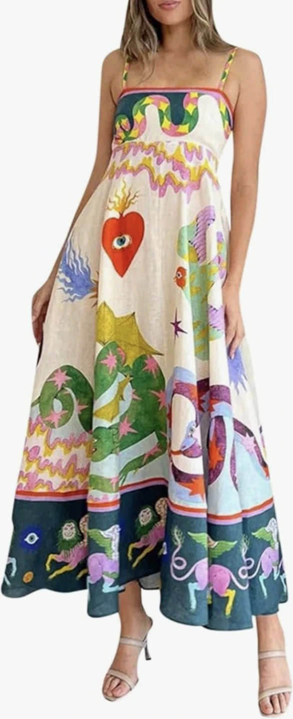 Maxi Grafitti Print Dress - photo 4