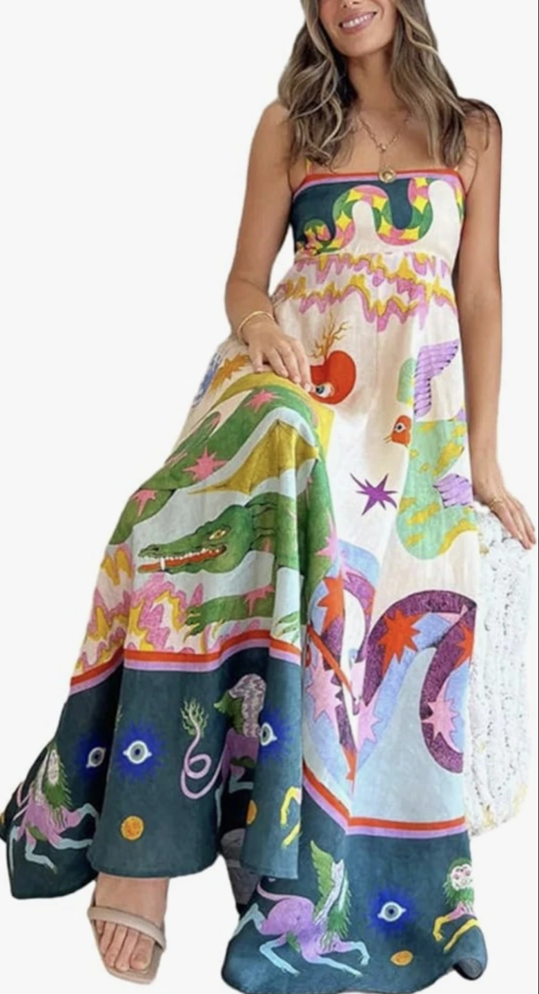 Maxi Grafitti Print Dress - photo 5