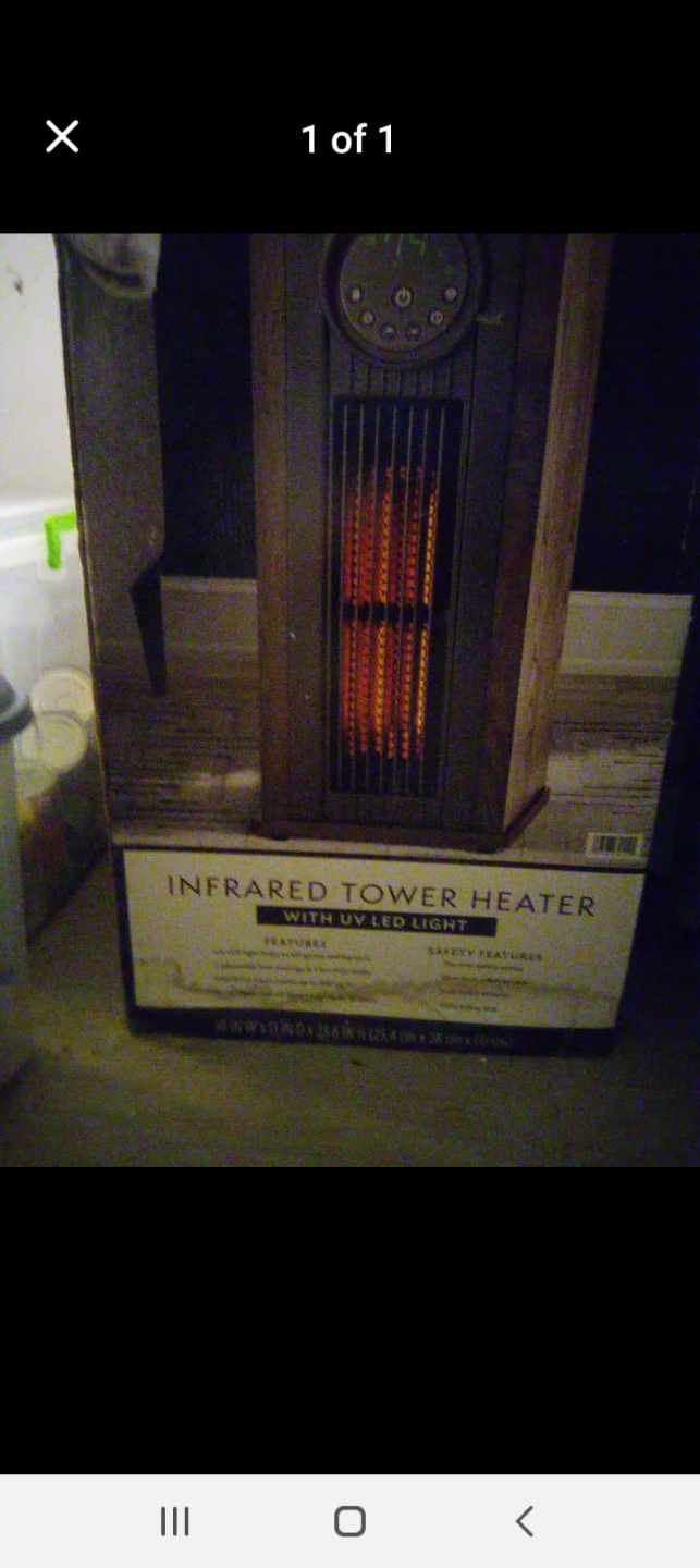 Infrared Tower Heater with UV LED Light